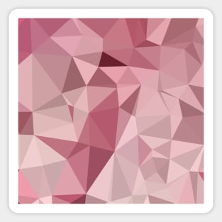 Carnation Pink Abstract Low Polygon Background Sticker